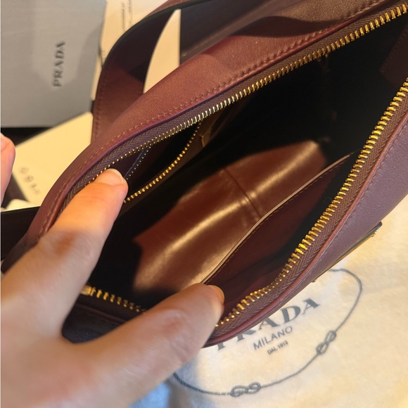 Prada Aimee Medium Deep Burgundy Shoulder Bag, new. - Picture 9 of 10